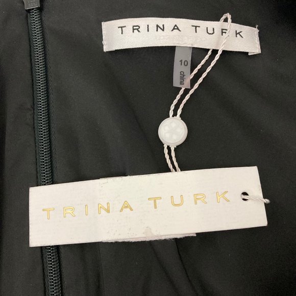 NWT Trina Turk Cherry Blossom Dress Size 10 Multi Color Cocktail Party Metallic - Picture 10 of 11